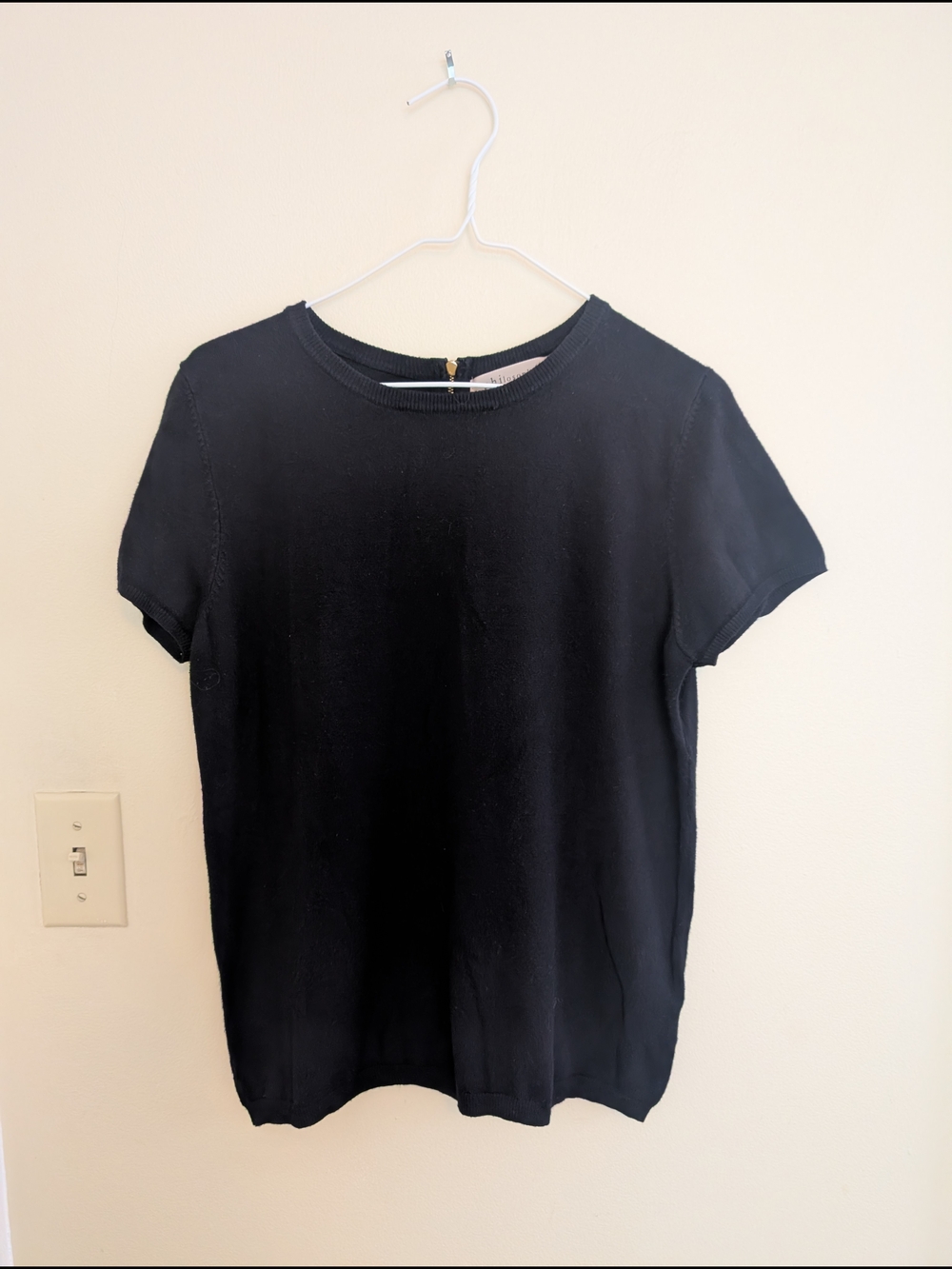 Philosophy Black Short-Sleeve Crewneck Top